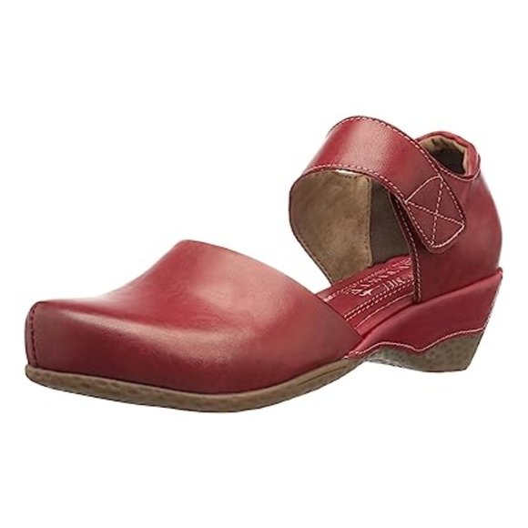 Spring Step Shoes - Spring Step L'Artiste Women's Gloss Mary Jane Flat in Red, Size 38